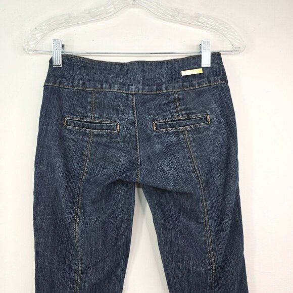 Vintage Y2K Zanadi Dark Wash Super Low Waist Skinny Denim Jeans 26x31 - Picture 6 of 8